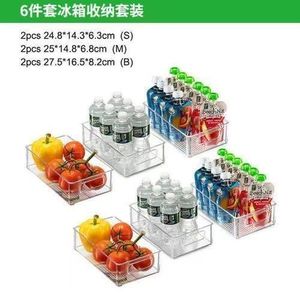 6PCS ACRYLIC FRIDGE ORGANIZER FOOD FRIDGE STORAGE