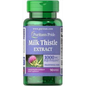 Puritan'S Pride Milk Thistle Extract 1000mg, 90 Softgels (Silymarin)