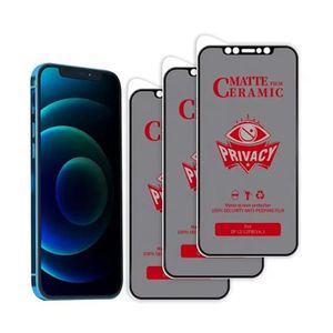 Matte 3PCS Soft Unbreakable Privacy / AntiSpy Mobile Screen Protector for iPhone 12/12 Pro/12 Pro Max
