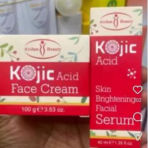 Aichun Beauty Kojic Acid Face Cream and brightening serum combo 