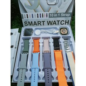 Series 9 Watch 9 Ultra Max Suit 13 In 1 Smartwatch With Earphone 8 Straps 49mm