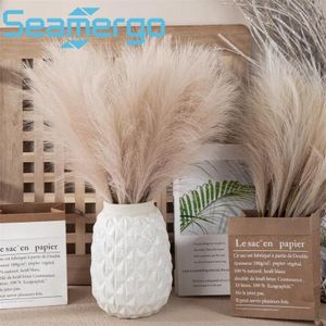 20PCS Wedding Party Home Decoration Artificial Flower Plant Reed Simulated Fluffy Pampas Boho Grass Decor