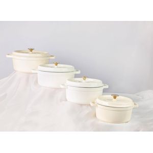 Radiance 4 Piece Enamelled White Dutch Oven Set