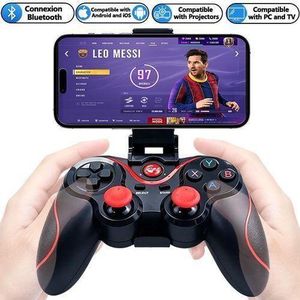 Genetic DUAL SHOCK Vibration Bluetooth Wireless Mobile Phone Gaming Triggers Controller Game Pad Android Ipads & Iphone / IOS / PC / PS3 Gamepad