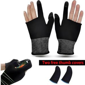 Finger Thumb Sleeve Gloves For Gamer Non-scratch Portable Mobile Gaming Gloves Gaming Accessories Comfortable Sweat Proof two complimentary thumb sleeves