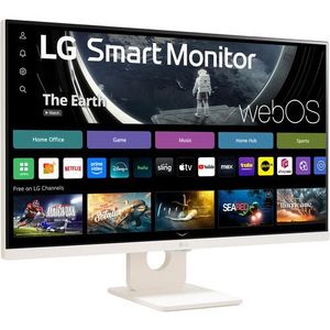 LG 27" Smart Monitor, Full Hd Ips Display, Webos, Thinq, Screen Share, Bluetooth 27u511sa-w