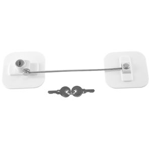 Muin Refrigerator Door Lock with 2 Keys - White