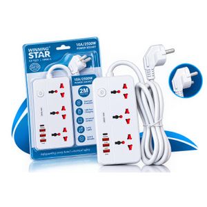 WINNING STAR 3-Way Universal Extension Box & Power Strip 