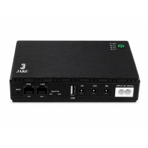 JAKU DC UPS Mini UPS Backup Power Supply for WiFi Router, Modem, CCTV Camera & ONU - 5V/9V/12V/15V/24V Output - Intelligent Power Backup 