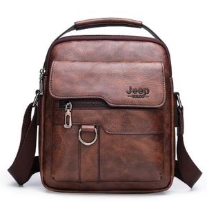 Leader Premium Classic Casual Single Shoulder Crossbody Bag PU Leather Business Youth Vertical Men Shoulder Messenger Bag