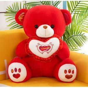 Super Cute Plush Teddy Pink Bear Red