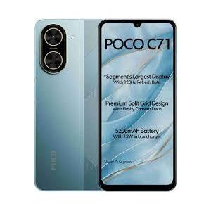 Poco C71-6.88",64GB/4GB,4G,Dual SIM,Fingerprint,5200mAh-Blue