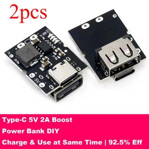 2pcs Type-C USB 5V 2A Boost Converter Step-Up Power Module 