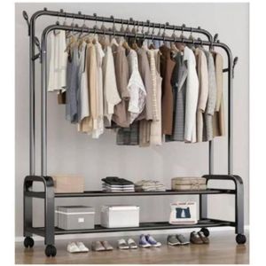 Double Pole Heavy Duty Metal Clothe Rack 48kg 