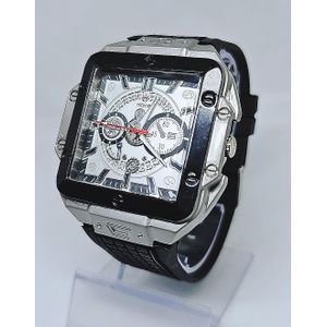 Men Sleek Black Silicon wristwatch