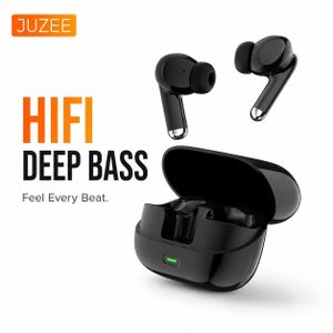 JUZEE In-Ear Wireless Earbuds Bluetooth 5.4, Hi-Fi Music Earphones with Touch Control, IPX5 Waterproof, Long Battery Life - Black