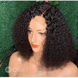 Classy soft curl hair wig with T frontal natural color 12 inches