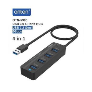 Onten Otn-5305 Usb 3.2 Gen1 5gbps 4 Port Hub Independent Switch 