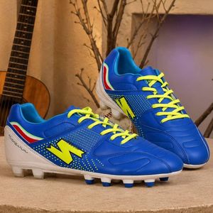 Men's Firm Ground Outdoor Football Boots - Royal Blue, White & Volt Yellow Cleats