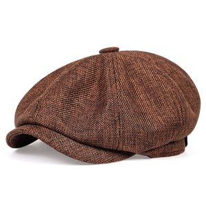 Men Newsboy Hat Retro Beret Fashion Casual Unisex Octagonal Hat