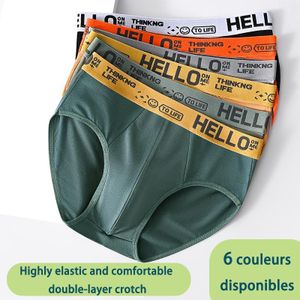 Men’s Triangle Underwear - 6-Pack Breathable Soft Fabric Multi-Color with Printed Waistband