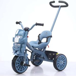 Children Tricycle with Parental Push Handle, Music and Light