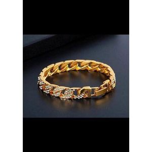 Ice Stone Cuban Hand Chain Gold