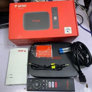 Airtel  Android Smart Tv Box With Inbuilt Router And Unlimited Browsing For A Month