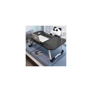 Adjustable Foldable Laptop & Bed Side Table- Black