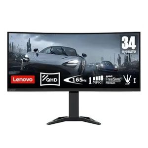 Lenovo 34" Ultrawide Qhd Curved Gaming Monitor With Speakers