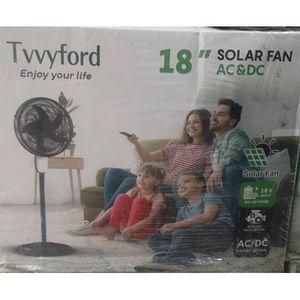 Twyford  18" rechargeable solar standing fan with panel