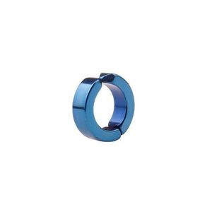 ONIBENZ 2pcs Non-Piercing Clip-On Hoop Earrings – Premium 316L Stainless Steel Unisex Huggies - Blue