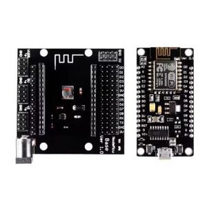 Gadget Wireless module NodeMcu v3 CH340 Lua WIFI Internet of Things development board ESP8266 with pcb Antenna and usb port for Ard (black)