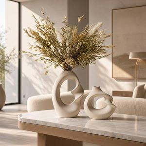 2IN1 Minimalist Ceramic Decorative Table Vases 