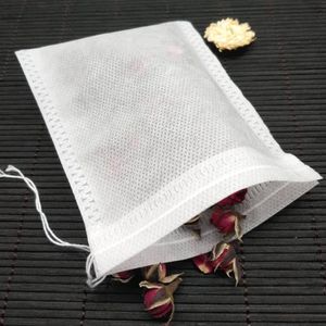 Empty Tea Bags – Disposable Drawstring Filter Bags for Tea, Herbs & Spices - 5cm by 7cm