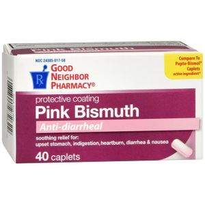 GNP Pink Bismuth AntiDiarrheal 40 Tablets