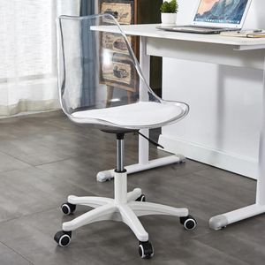 HOME OFFICE STUDIO TRANSPARENT SWIVEL DESK CHAIR