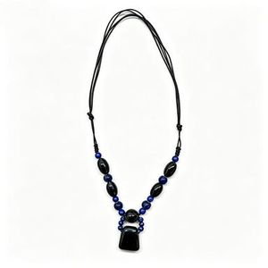 Adjustable Classic Black Pendant Necklace Luck Wealth
