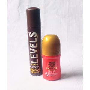 Perfume Gift Set Combo of 2 in 1 of Levels Body Spray 100ml and Passport Roll On 50ml (Unisex Comfort), NAFDAC Number: Spray: A2-0439, Roll On: 02-8926