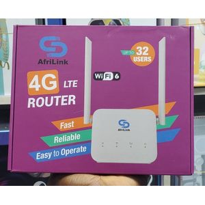 AfriLink Cat6 4G LTE super fast Universal Router connect up to 32 User All Network MTÑ Glo Airtel 9mobile