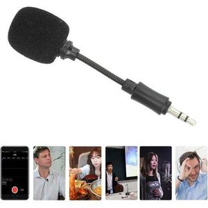 3.5mm 3 Pin J-ack Mini Flexible Foldable Condenser Microphone Mic for Speaker Sound Card PC Computer Laptops