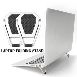  1 pair Fordable Metal Tablet Stand Laptop Stand -- Silver
