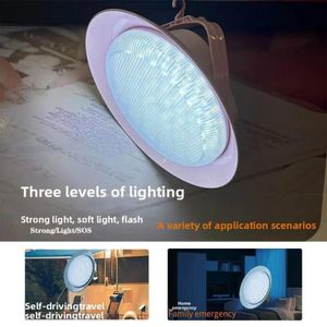 Super bright white large capacity rechargeable solar LED camping light