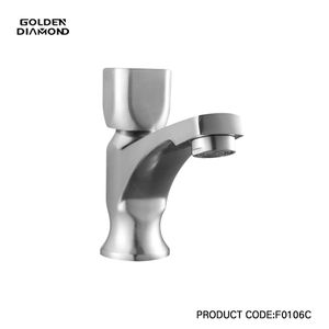 Golden Diamond Bathroom Lavatory Faucet Single Handle Cold Sink Faucets