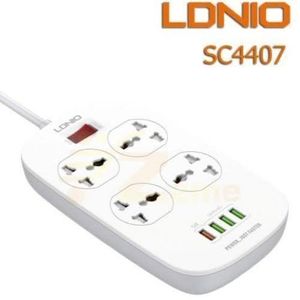 Ldnio SC4407 Fast Charging Defender Series Power Strip With 4 Power Outlets And 4 USB Ports