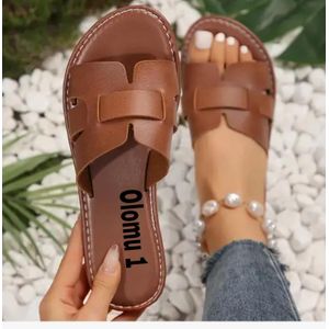 Fashion 21 Brown slippers for ladies 