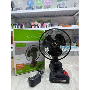 SX-5017 8-Inch Rechargeable Lithium Electric Fan – 10000mAh Battery, 48V, 1 Battery + Charger