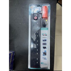 5 in 1 Plug Extension Socket - Fireproof Material & Safety Shutter - Living Room, Bedroom, Kitchen, Indoor & Outdoor Use, Portable Power Bank, Versatile Charging Station.