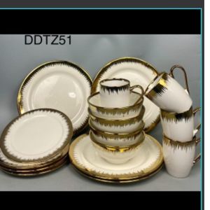 Kitchen Dinnerware Set With Gold design __16 pcs