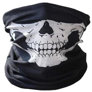 Multifunctional 100% Polyester Microfiber Skull Cycling Headwear, Breathable Versatile Face Neck Tube Bandana for Sports Motorcycle Running